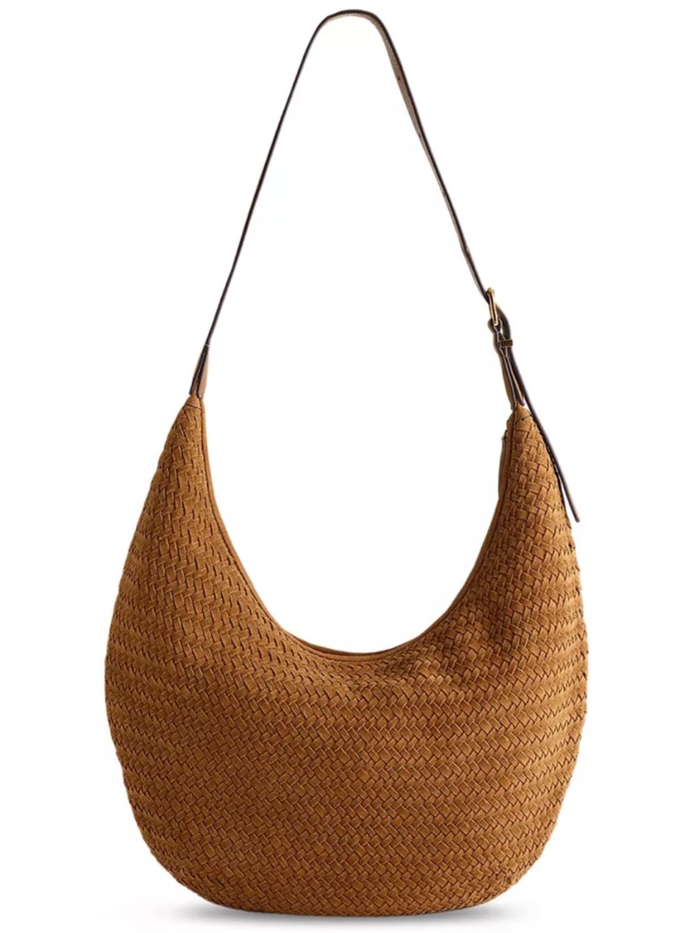 Madewell dried acorn essential curve shoulder bag purse NWT leather